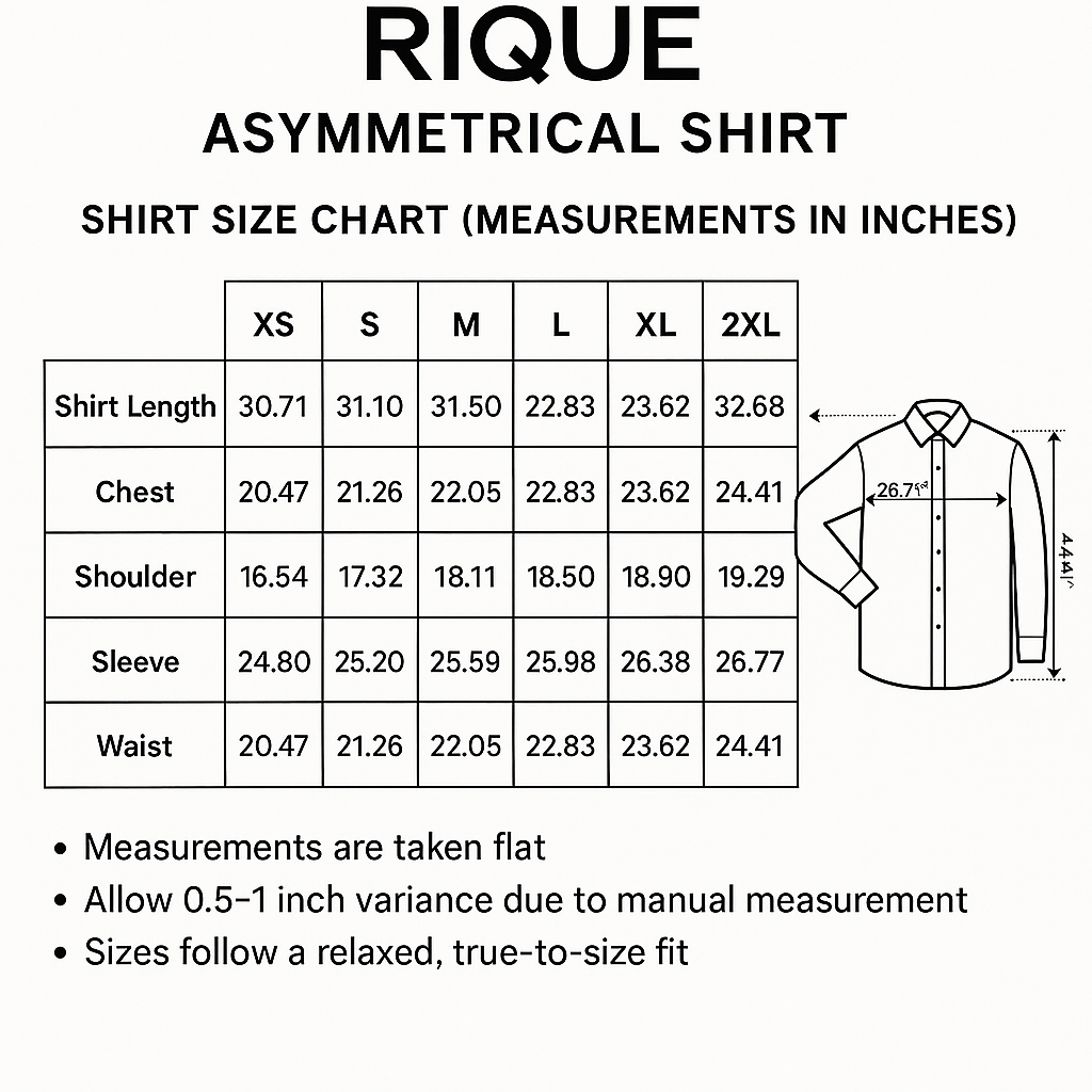 RIQUE Asymmetrical Shirt