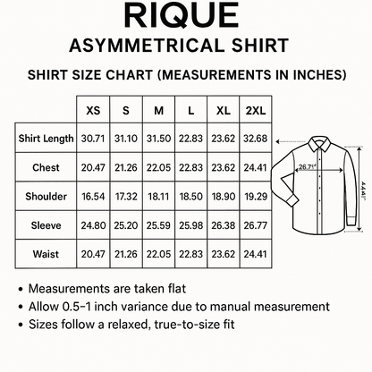 RIQUE Asymmetrical Shirt